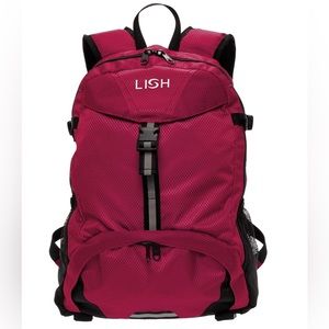Lish Calico Hiking Backpack Pink Lightweight W/Hydration Bladder Pocket New